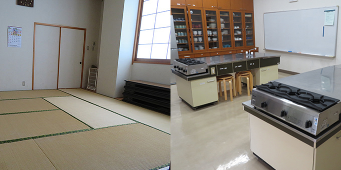 調理実習室 調理実習室の写真です。コンロが新しくなりました。